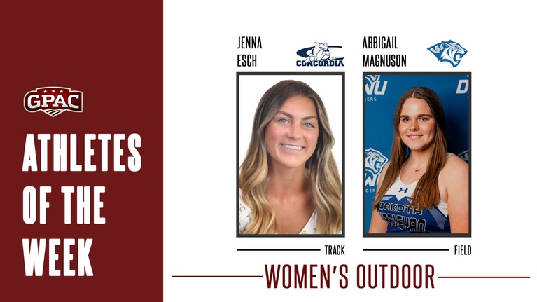 Week 2: GPAC Women's Outdoor Track & Field Athletes of the Week